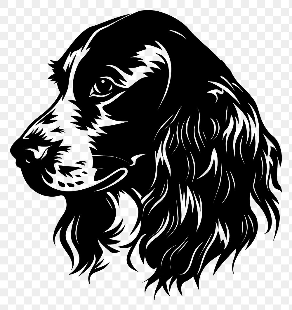 PNG Collection portrait dog art illustration silhouette.