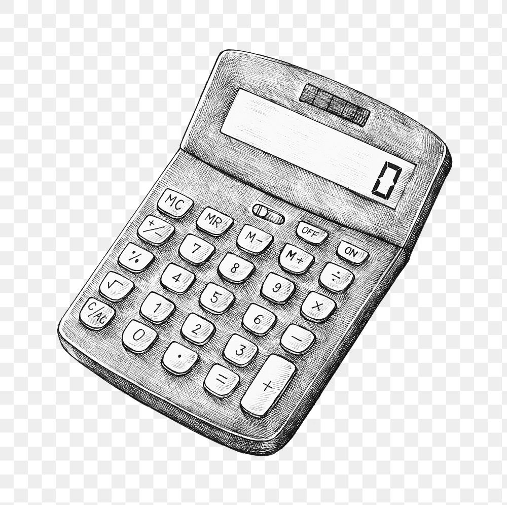 black calculator png