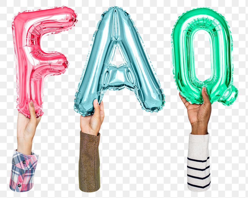 FAQ balloon png word sticker, transparent background