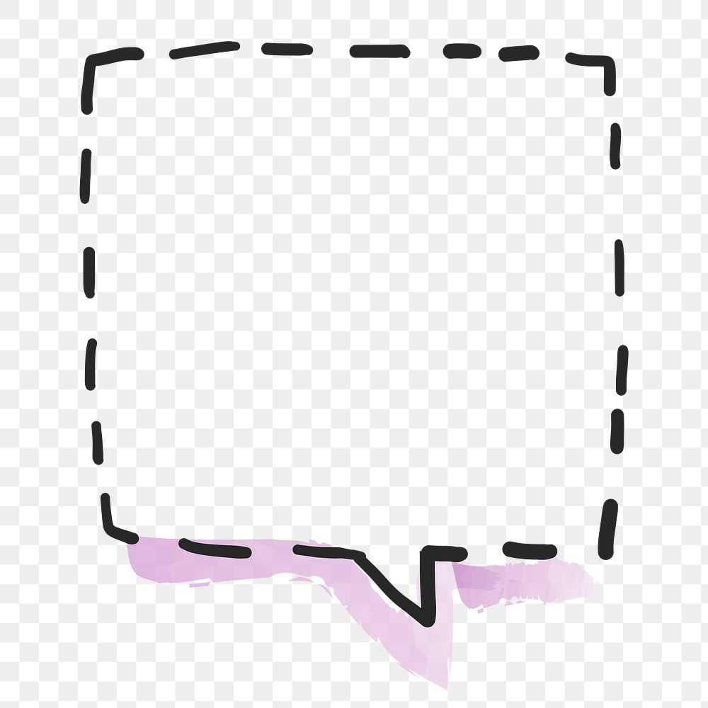 PNG speech bubble, dotted line clipart for quiet talking