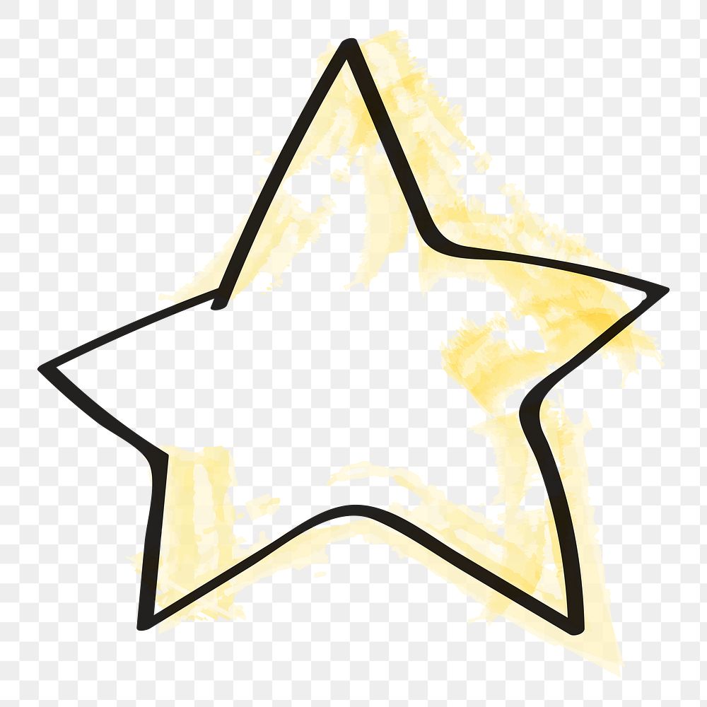 Star icon, good business rank doodle