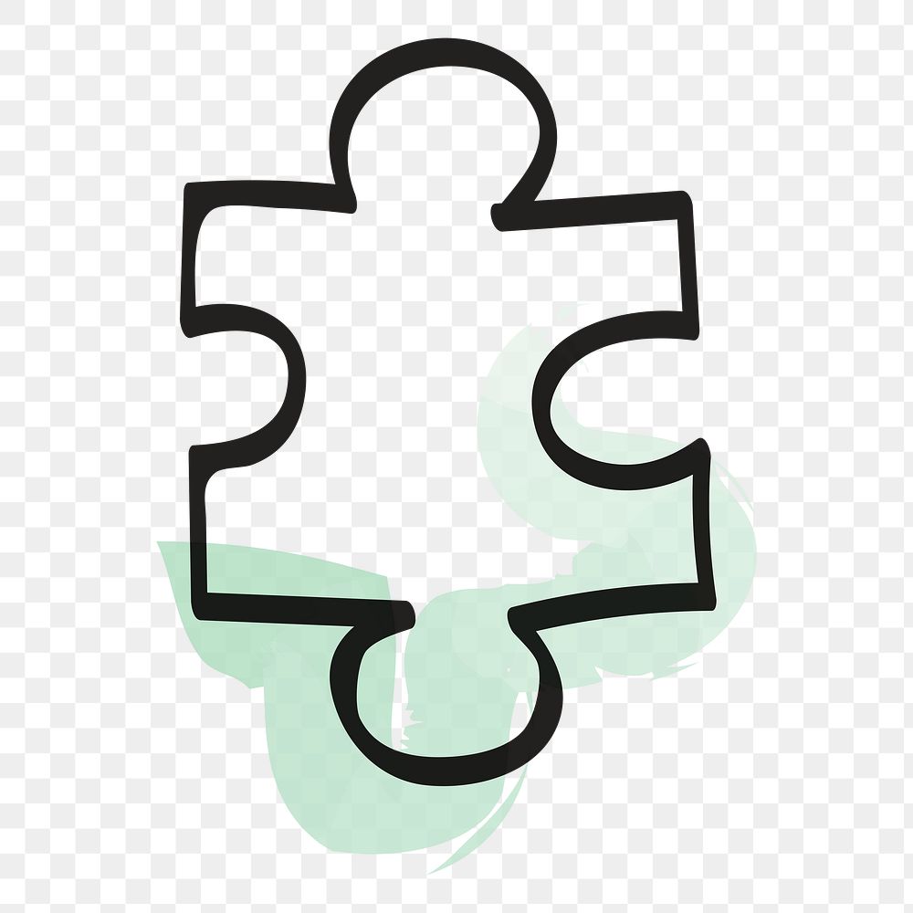 PNG jigsaw puzzle piece, doodle icon clipart in transparent background