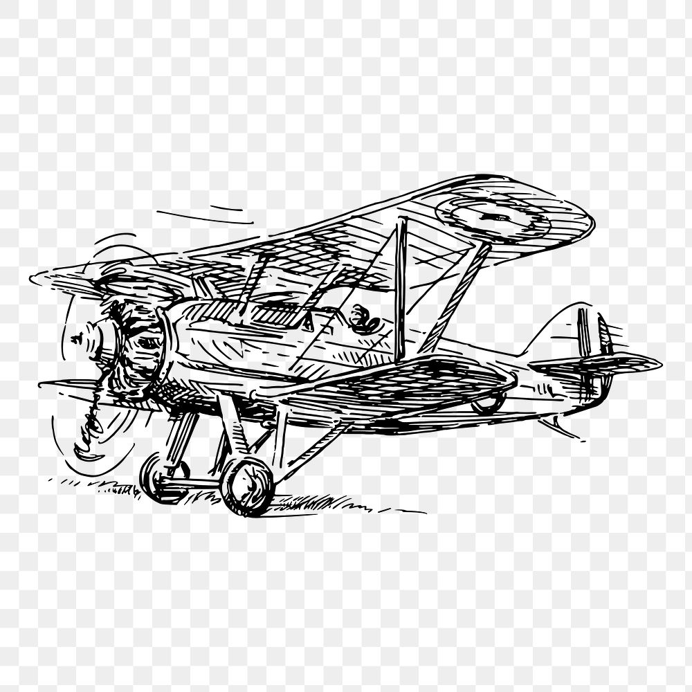 Hand drawn sketch of biplane aircraft in color. Isolated on white  background. Drawing for posters, decoration and print. Vector illustration  Stock Vector Image & Art - Alamy