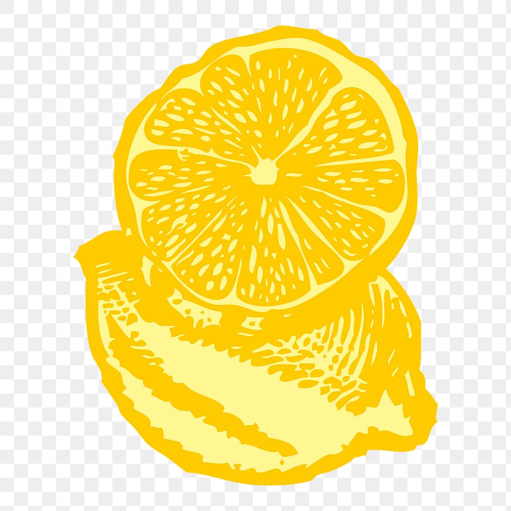 Lemon png sticker, fruit vintage illustration on transparent background. Free public domain CC0 image.