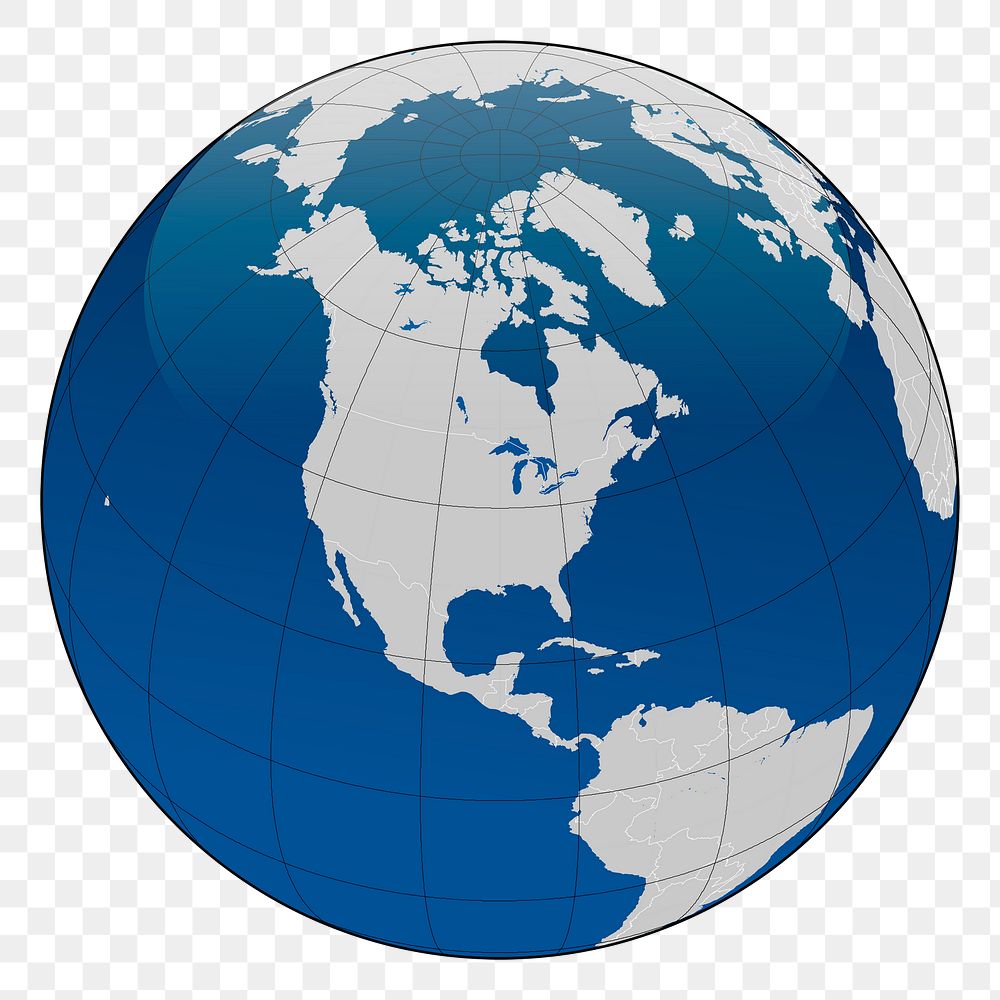 Globe png sticker, geography illustration on transparent background. Free public domain CC0 image.