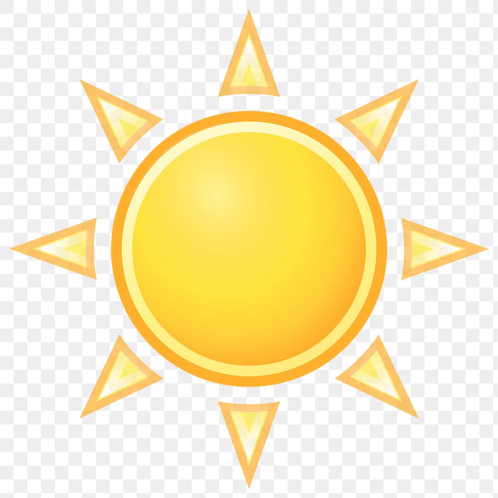 Sun png sticker, weather illustration on transparent background. Free public domain CC0 image.
