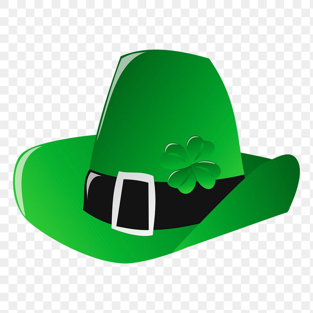 Green hat png sticker, Saint Patrick's celebration illustration on transparent background. Free public domain CC0 image.