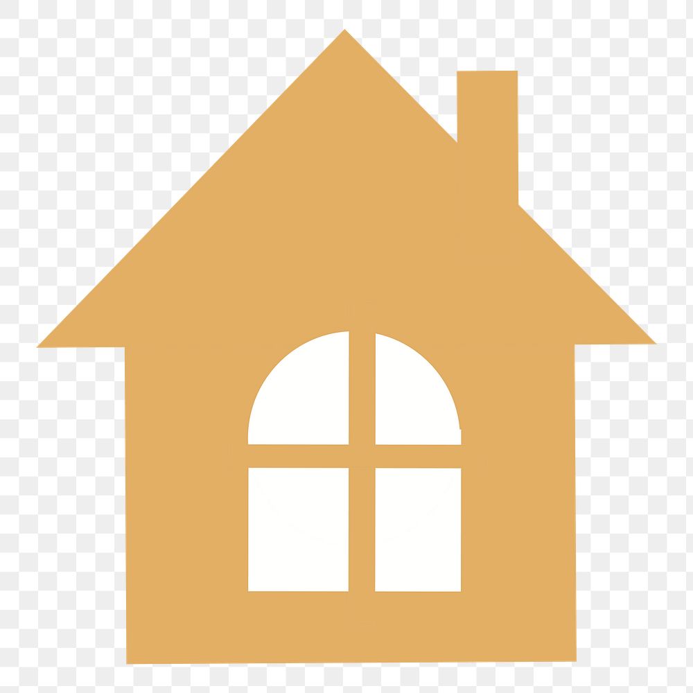 House png sticker, real estate illustration on transparent background. Free public domain CC0 image.