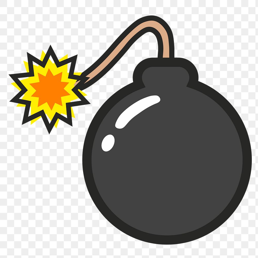 Bomb png sticker, cartoon illustration on transparent background. Free public domain CC0 image.