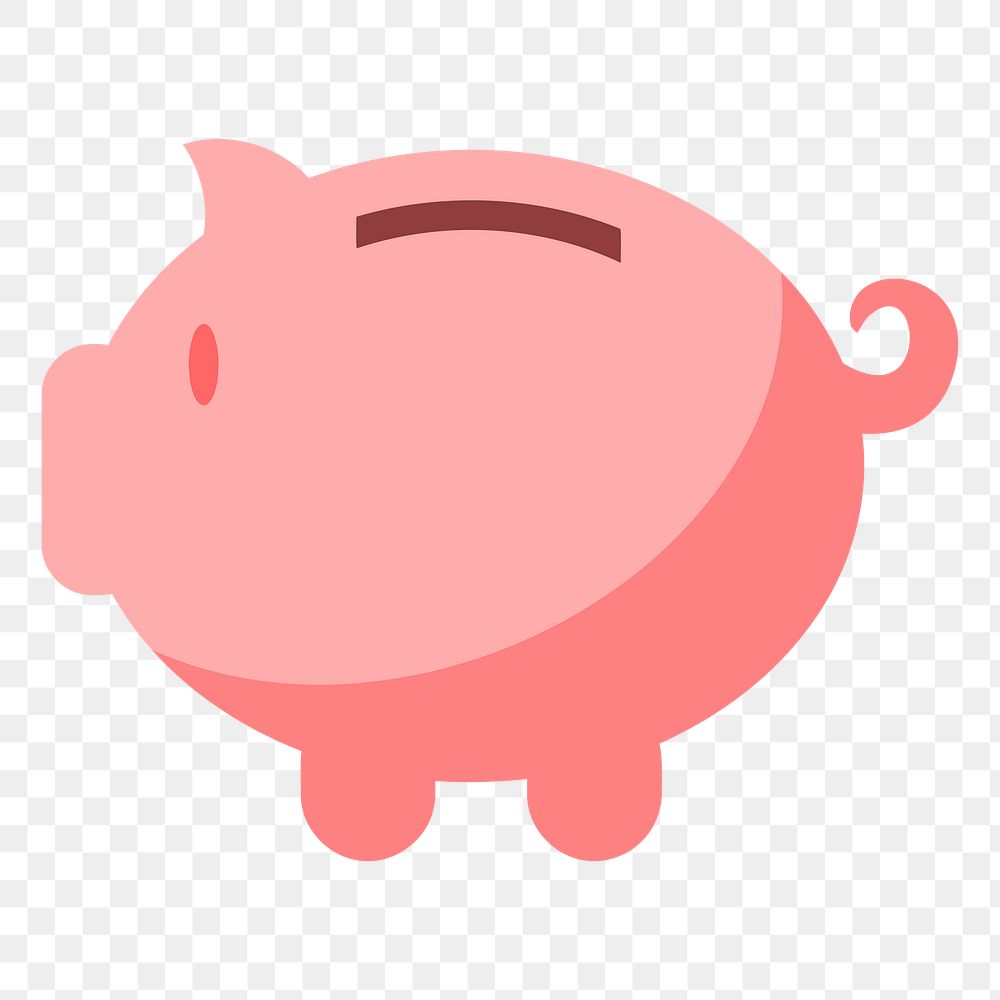 Piggy bank png sticker, finance, savings illustration on transparent background. Free public domain CC0 image.