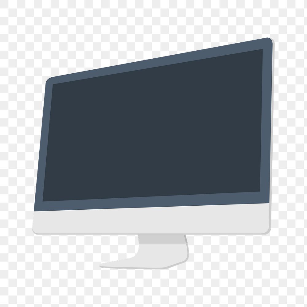 Computer desktop png sticker, digital device illustration on transparent background. Free public domain CC0 image.