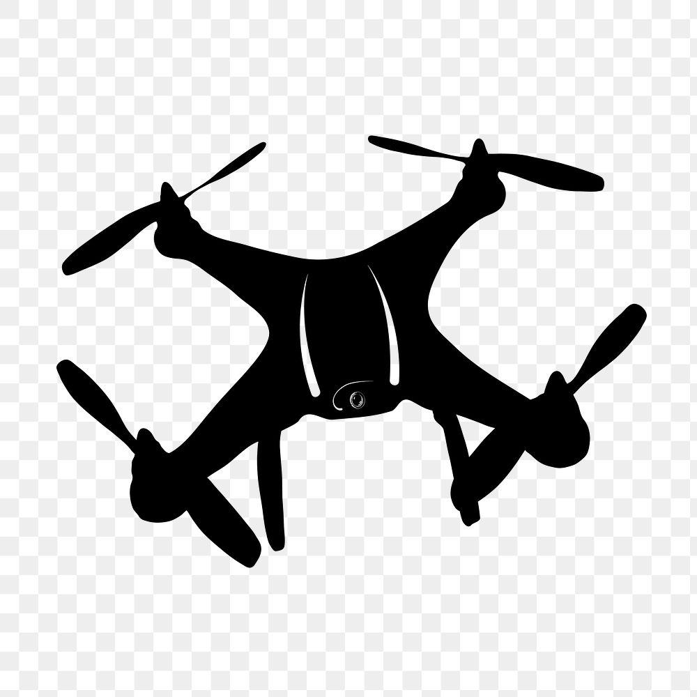 Drone png sticker, illustration on transparent background. Free public domain CC0 image.