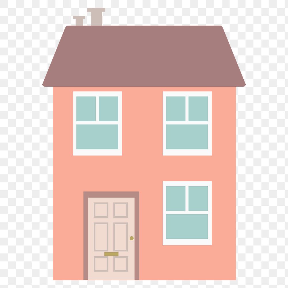 Cartoon house png sticker, architecture illustration on transparent background. Free public domain CC0 image.