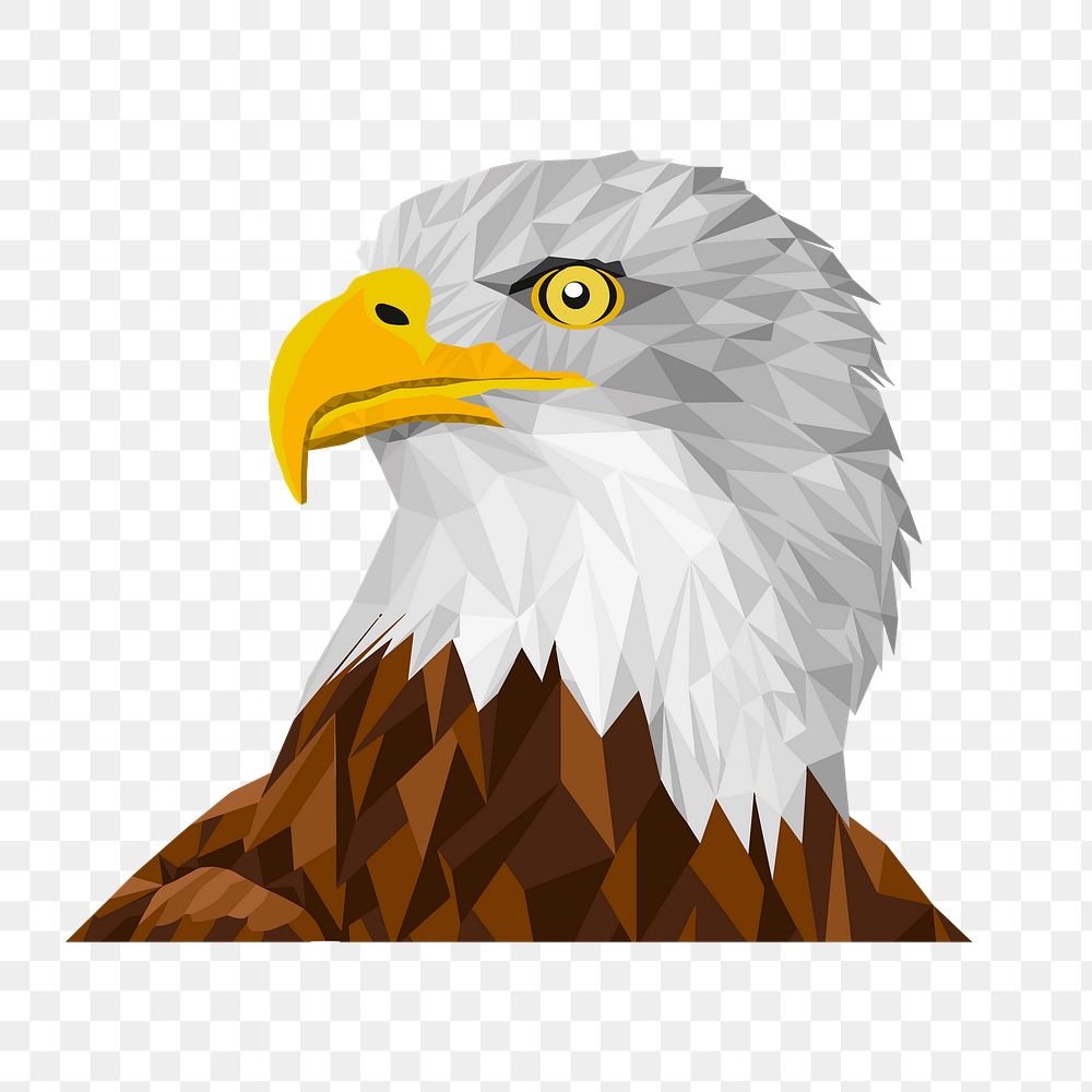 Eagle bird png sticker, animal illustration on transparent background. Free public domain CC0 image.