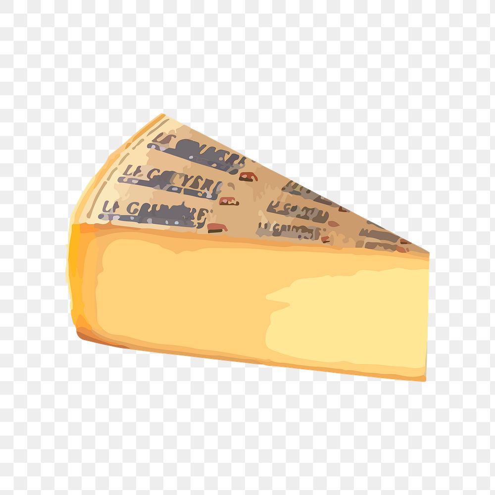 Swiss cheese png sticker, dairy illustration on transparent background. Free public domain CC0 image.