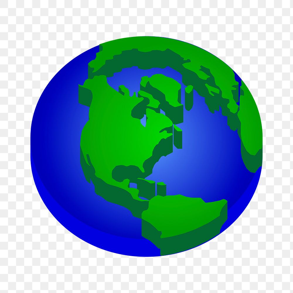 Globe png sticker, geography illustration on transparent background. Free public domain CC0 image.