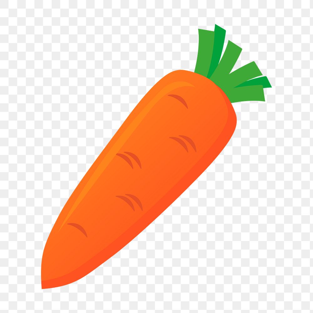 Carrot png sticker, vegetable illustration on transparent background. Free public domain CC0 image.
