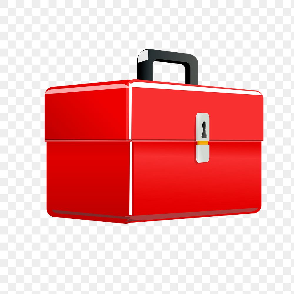 Toolbox png sticker, object illustration on transparent background. Free public domain CC0 image.