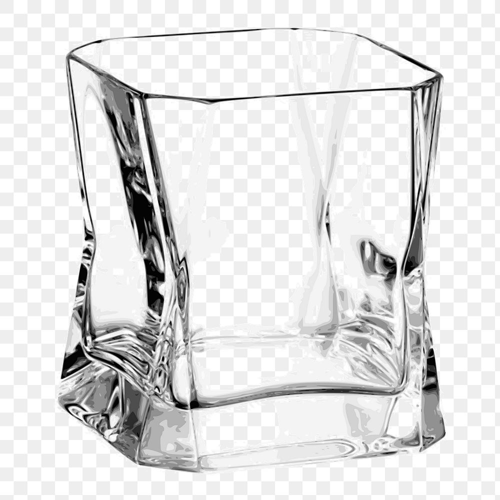 Whiskey glass png sticker, object illustration on transparent background. Free public domain CC0 image.