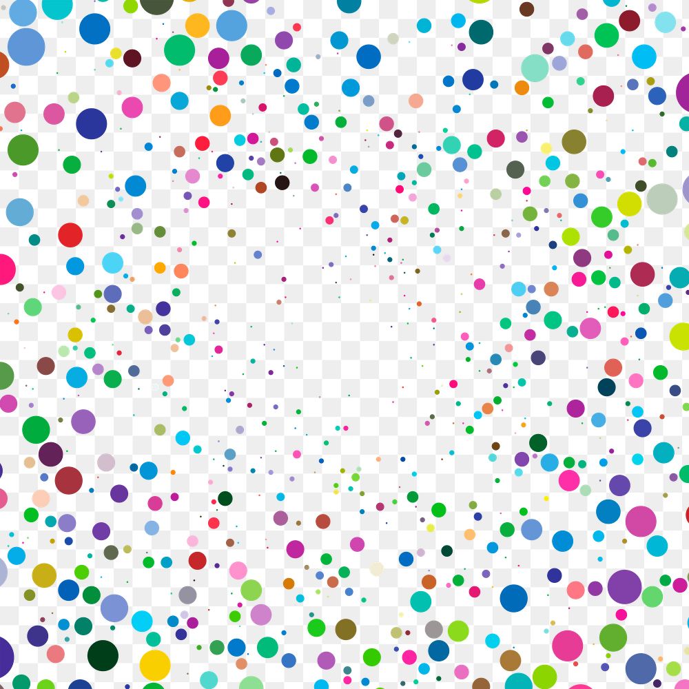 Colorful dots png background, creative design on transparent background. Free public domain CC0 image.