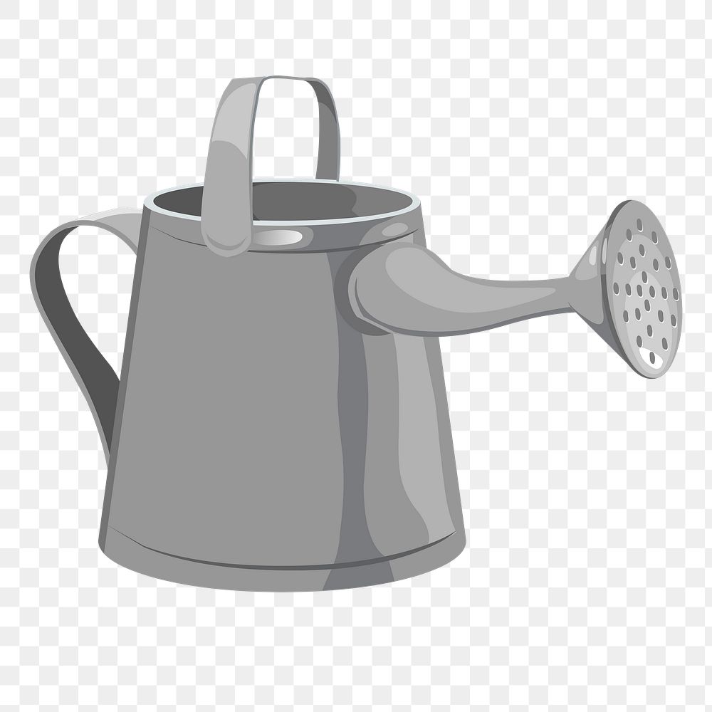 Watering can png sticker, gardening equipment illustration on transparent background. Free public domain CC0 image.