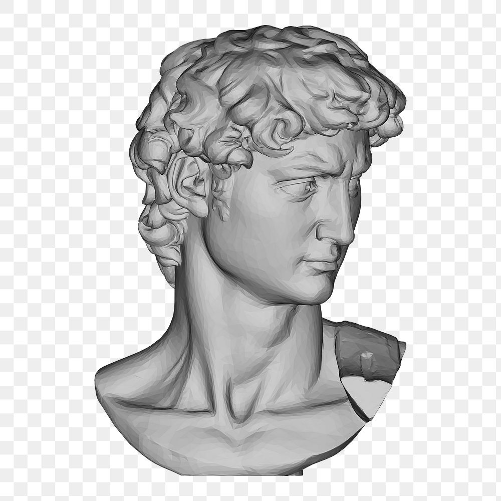 Greek god png statue sticker, 3D illustration on transparent background. Free public domain CC0 image.