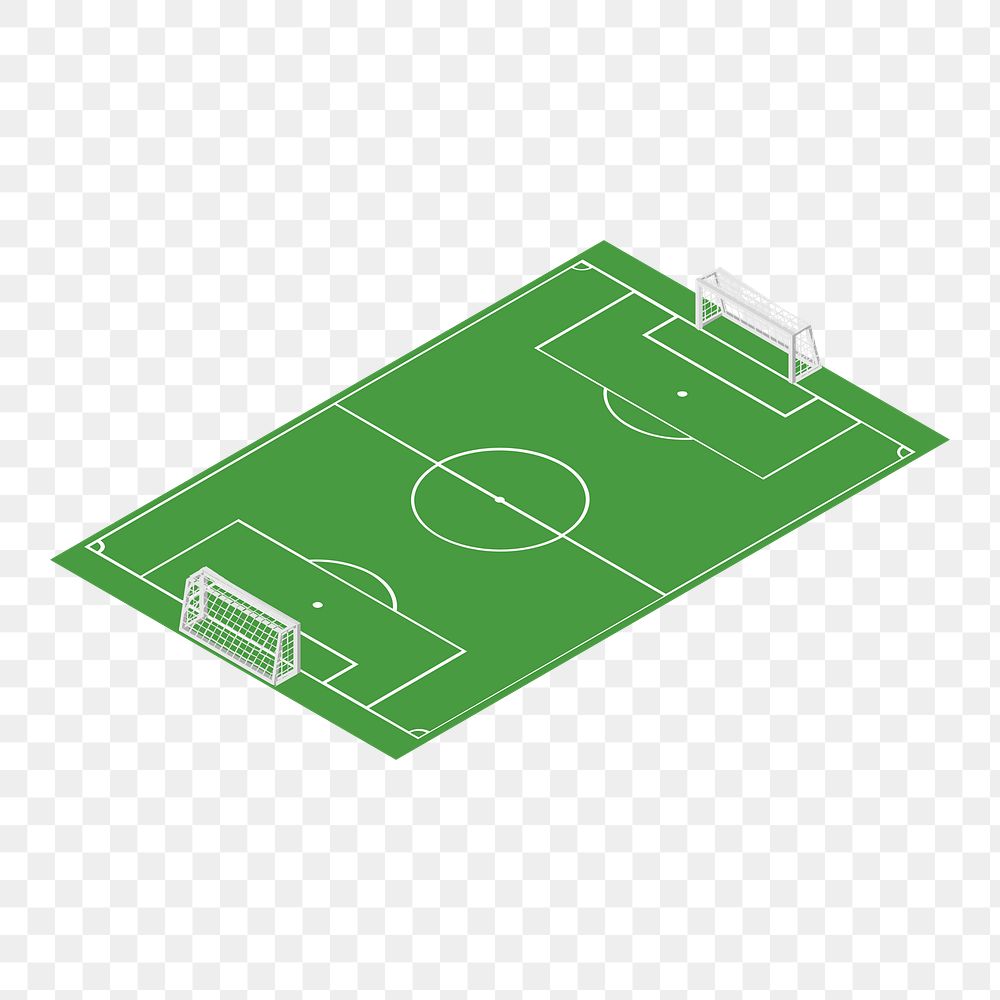 Soccer field png sticker, sport illustration on transparent background. Free public domain CC0 image.
