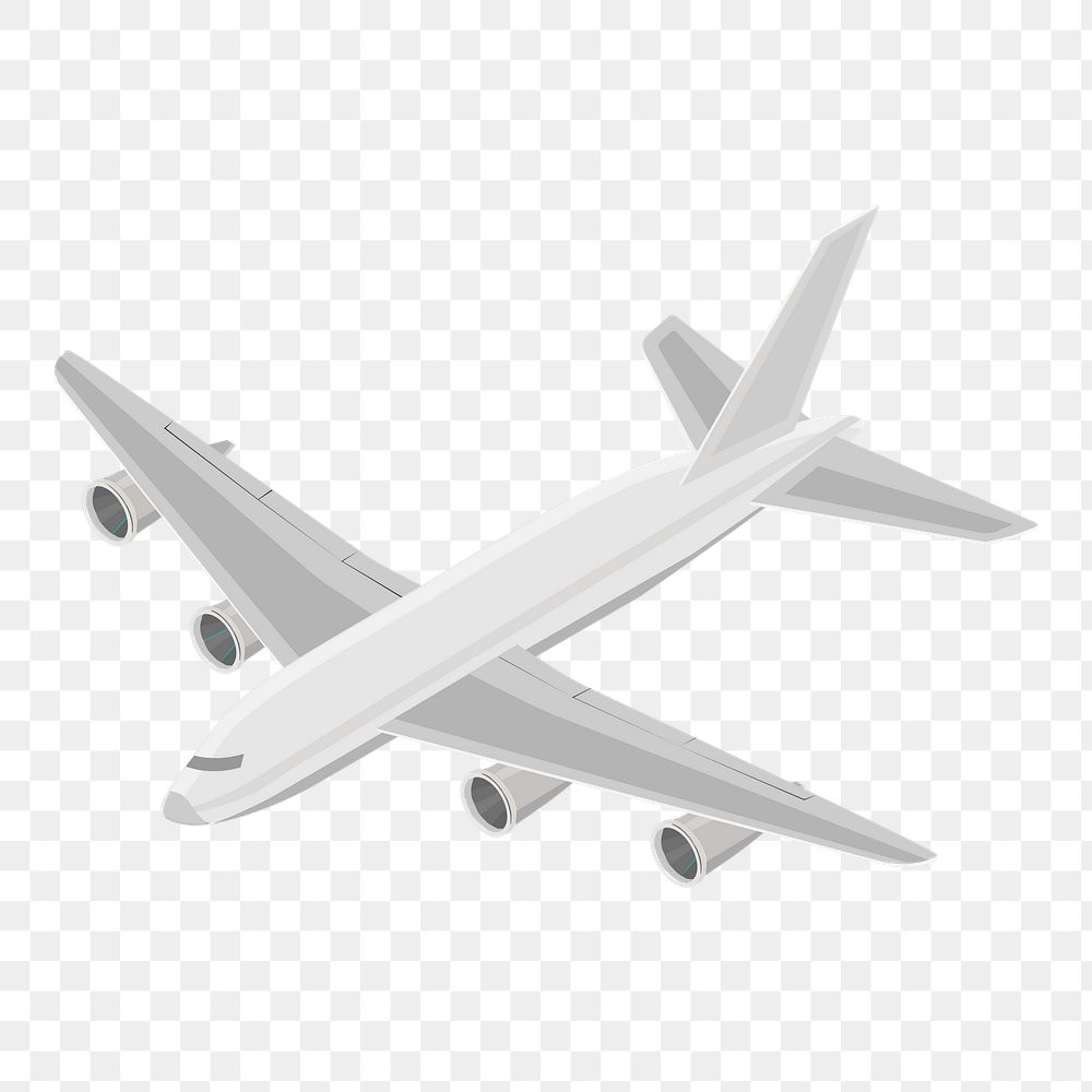 Airplane png sticker, 3D vehicle model illustration on transparent background. Free public domain CC0 image.