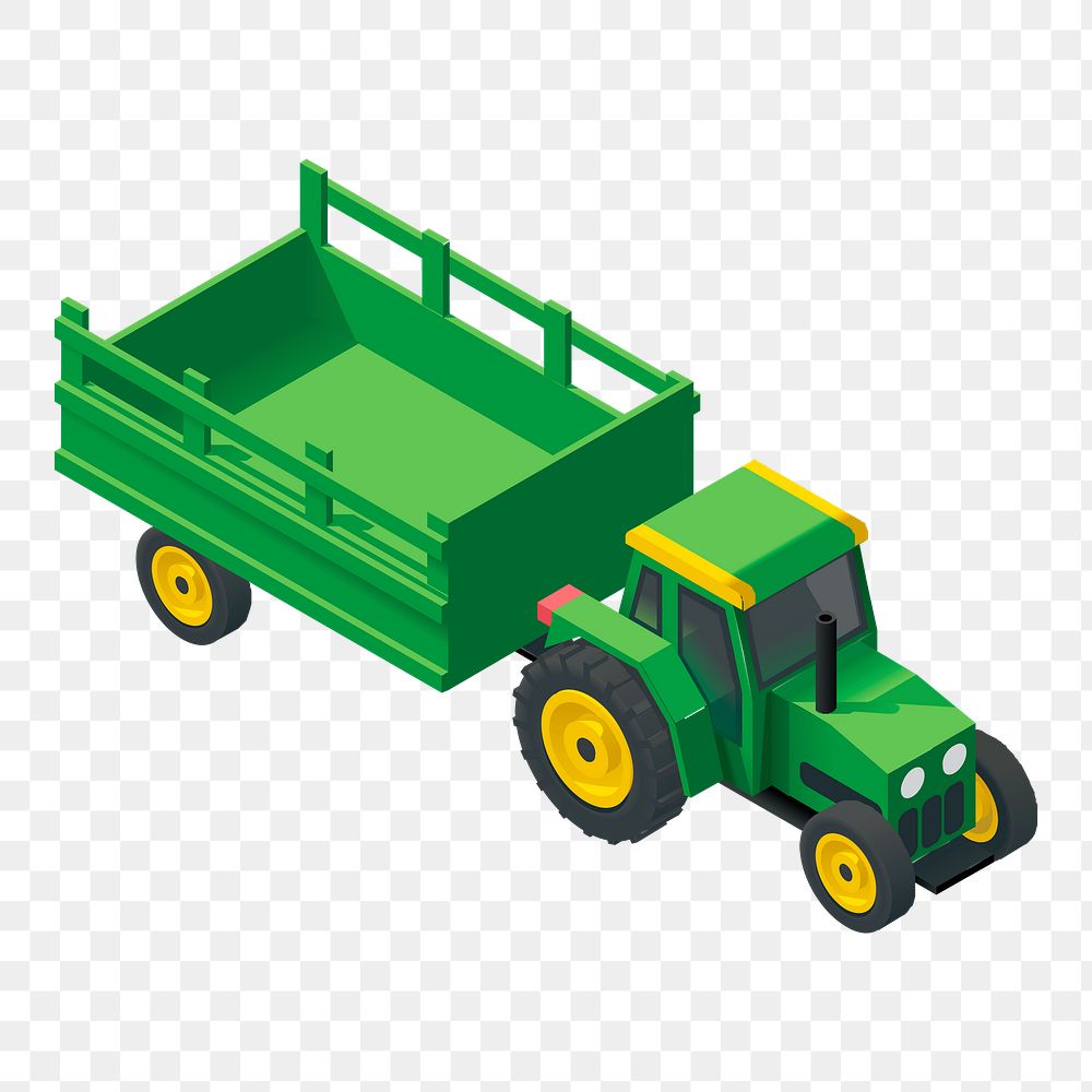 Green truck png sticker, 3D vehicle model illustration on transparent background. Free public domain CC0 image.