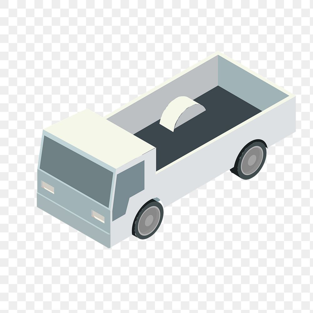 Moving truck png sticker, 3D vehicle model illustration on transparent background. Free public domain CC0 image.