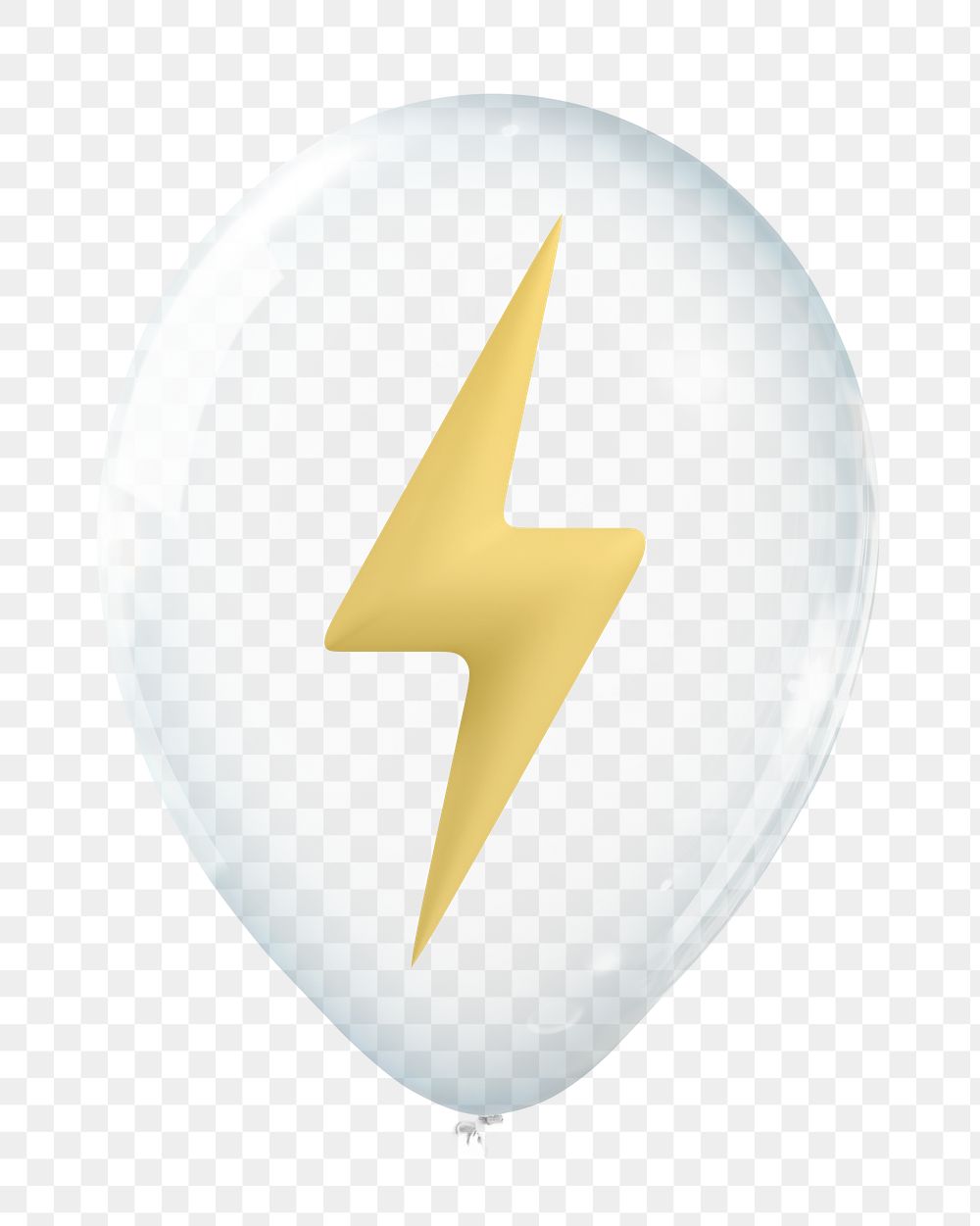 PNG lightning in clear balloon, transparent background