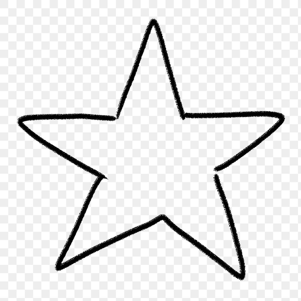 Star doodle png sticker, celestial transparent background