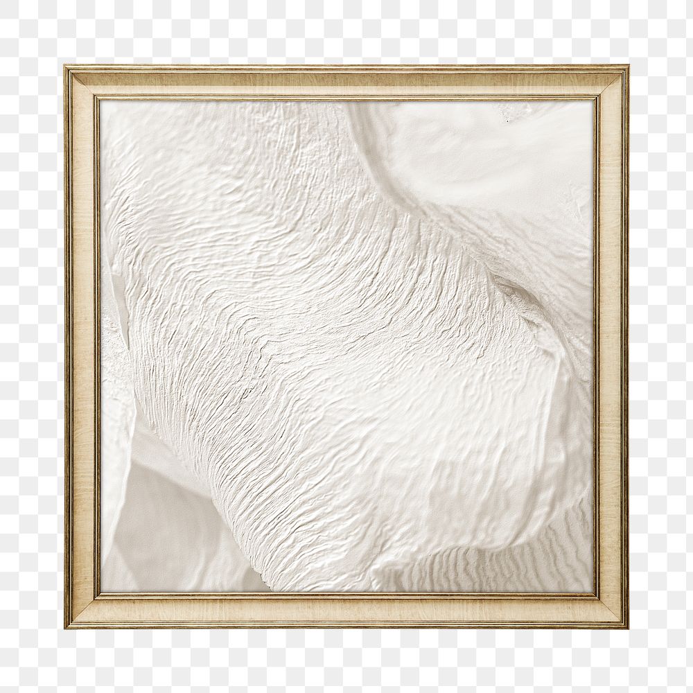 Png stone texture framed sticker, on transparent background