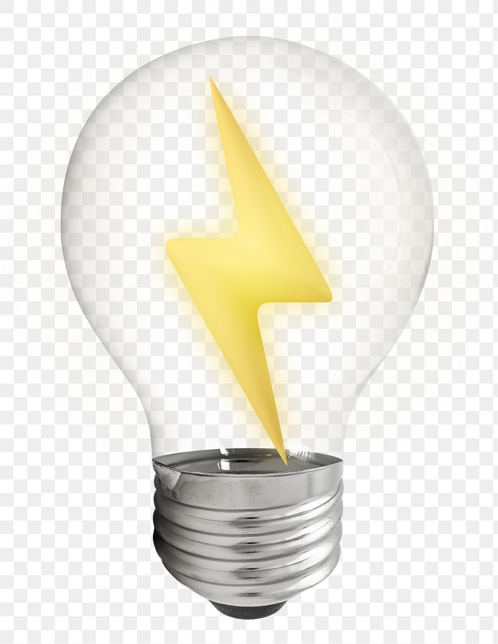 Png lightning bolt png icon sticker, 3D light bulb, electricity symbol