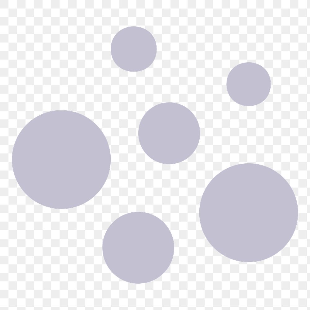 Purple dots png sticker, geometric shape in flat design, transparent background