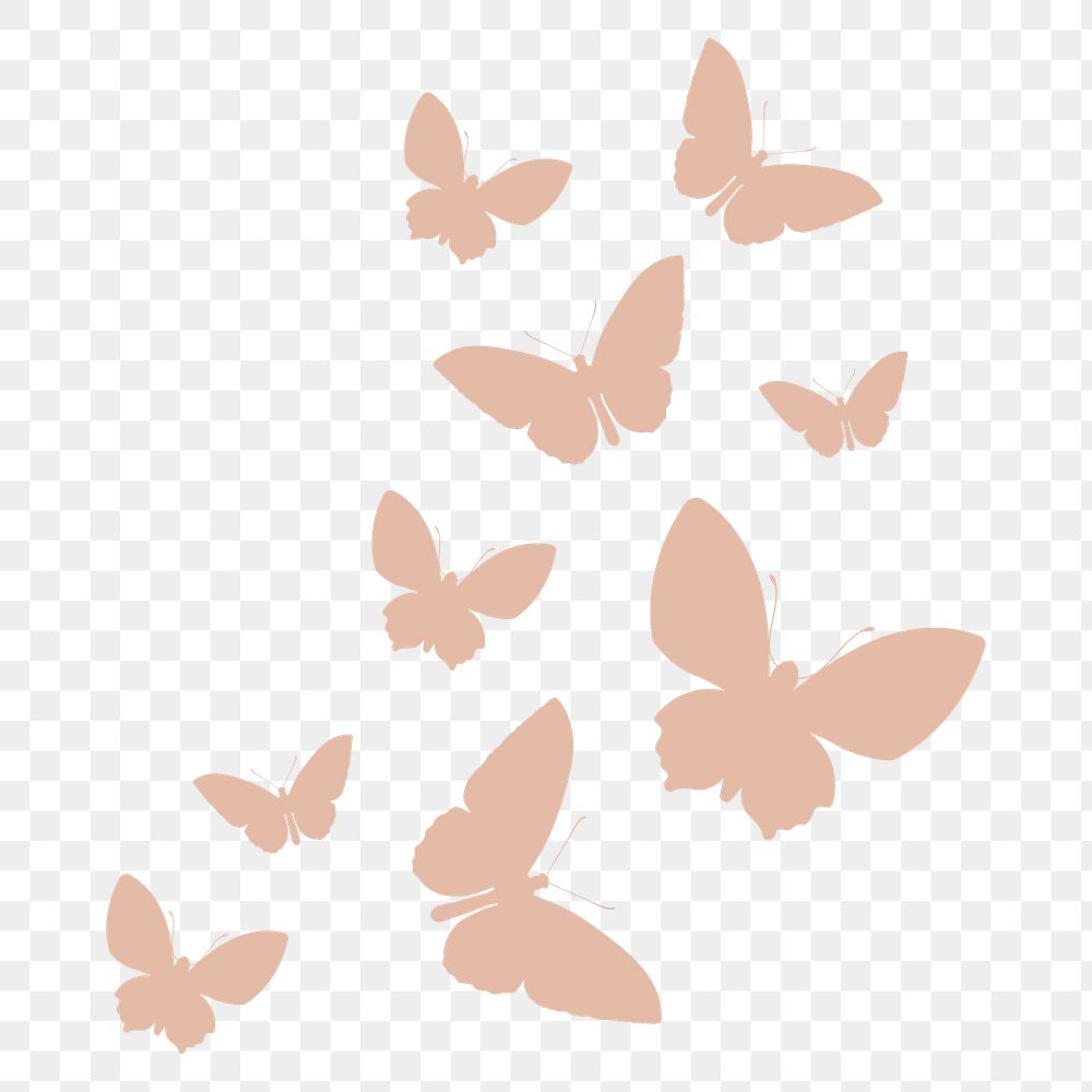 Pastel butterflies png sticker, aesthetic tattoo graphic on transparent background
