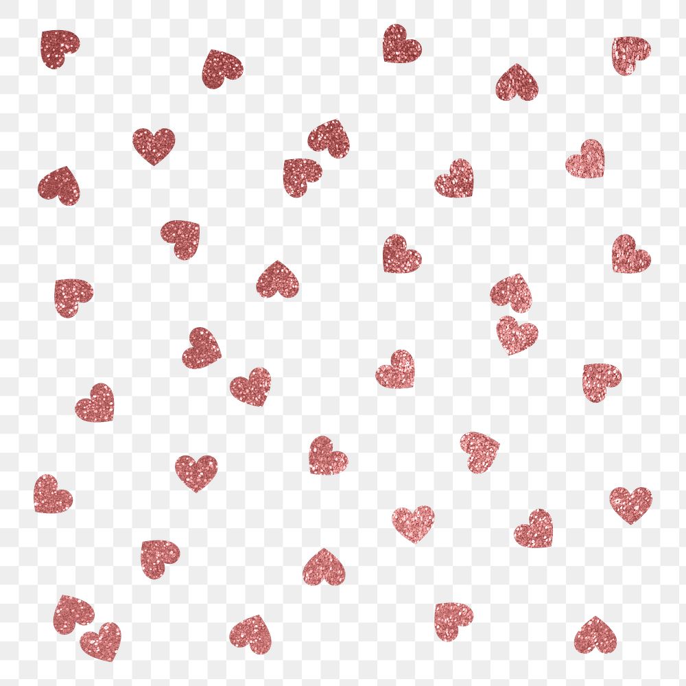 Png pink glittery heart sticker, cute Valentine's graphic, transparent background