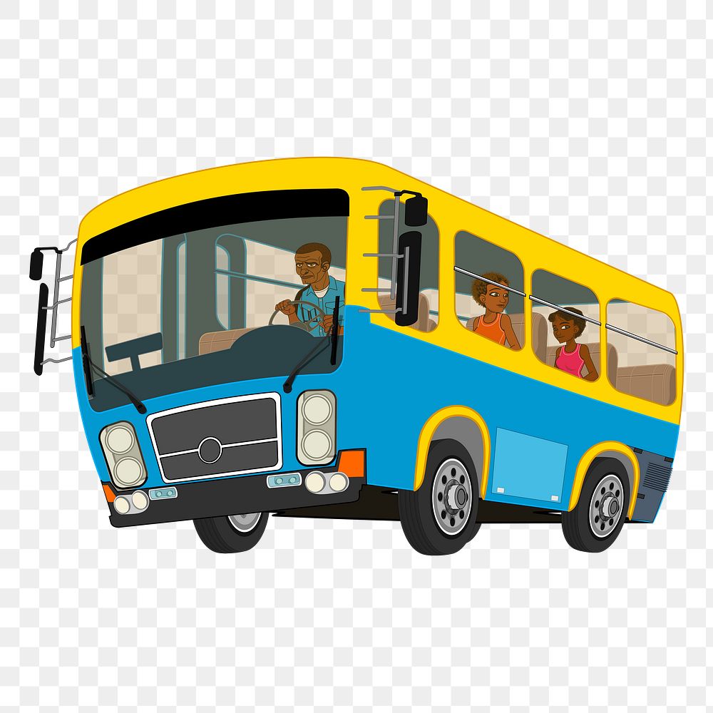 School bus png sticker, vehicle illustration on transparent background. Free public domain CC0 image.