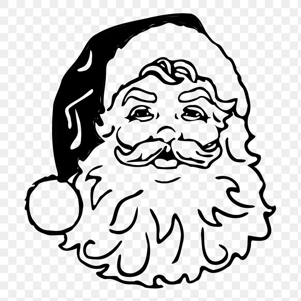 Santa Claus png sticker, vintage Christmas illustration on transparent background. Free public domain CC0 image.