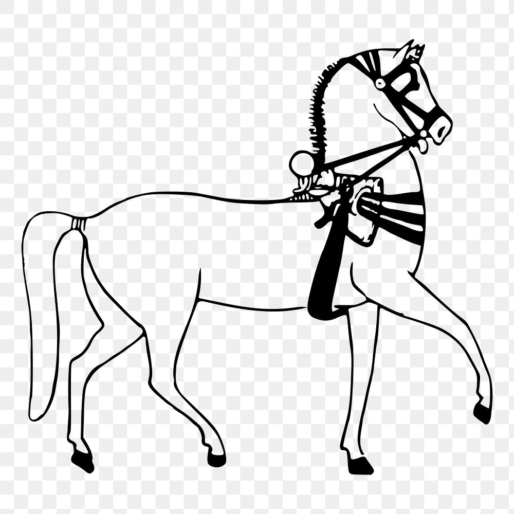 Horse png sticker animal illustration, transparent background. Free public domain CC0 image.