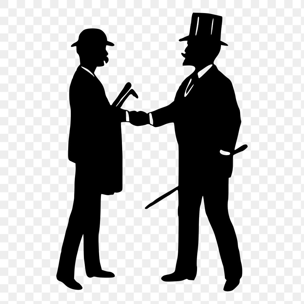 Gentlemen greeting png sticker illustration, transparent background. Free public domain CC0 image