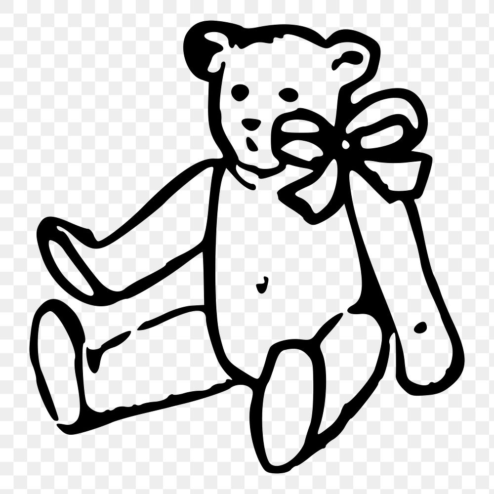 Teddy bear png sticker illustration, transparent background. Free public domain CC0 image