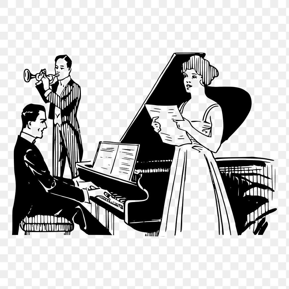 Classical music concert png sticker illustration, transparent background. Free public domain CC0 image