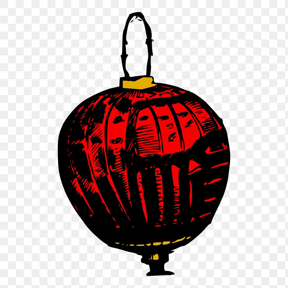 Chinese lantern png sticker illustration, transparent background. Free public domain CC0 image