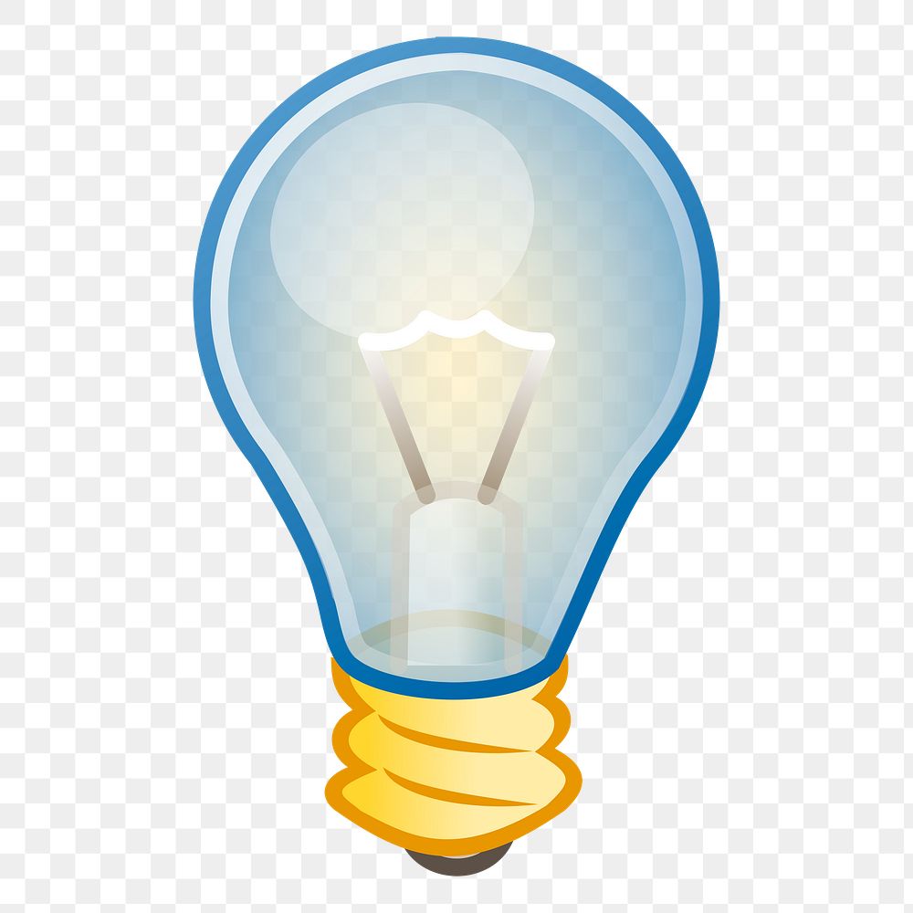 Light bulb png sticker, environment illustration on transparent background. Free public domain CC0 image.