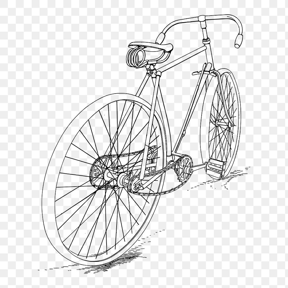 Bicycle png sticker, vehicle illustration on transparent background. Free public domain CC0 image.