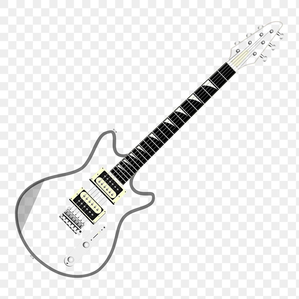 Electric guitar png sticker, musical instrument illustration on transparent background. Free public domain CC0 image.