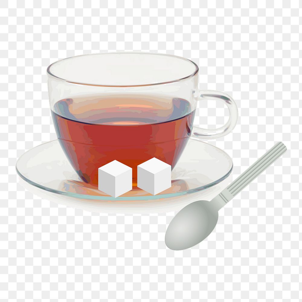 Cup of tea png sticker, beverage illustration on transparent background. Free public domain CC0 image.