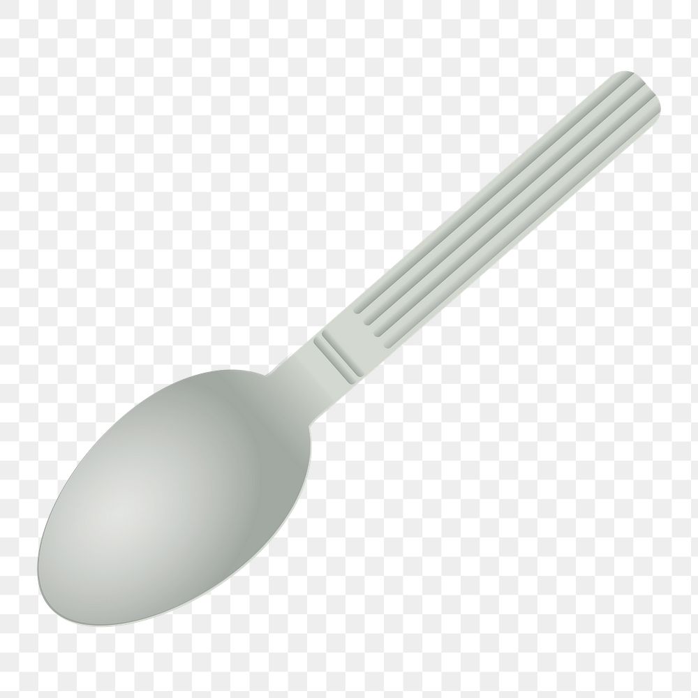 Spoon png sticker, utensil illustration on transparent background. Free public domain CC0 image.