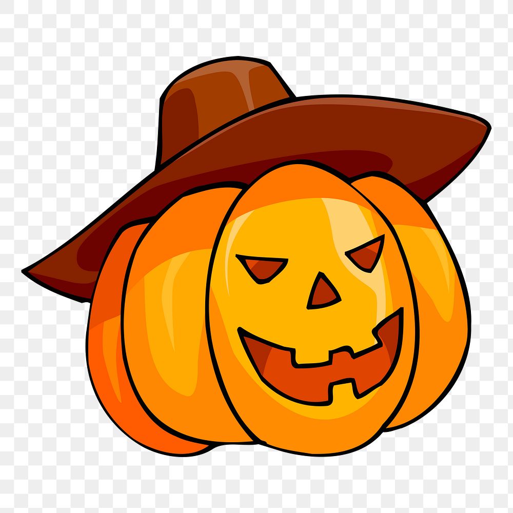 Halloween pumpkin png sticker, festive decoration illustration on transparent background. Free public domain CC0 image.